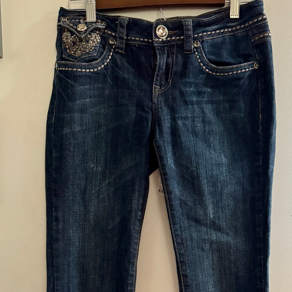 L.A. Idol Boot Cut Dark Wash Jeans size 5.